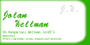 jolan wellman business card